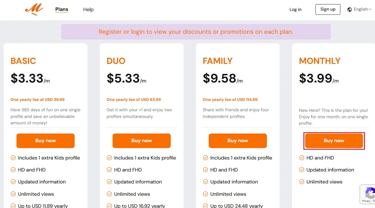 pricing option