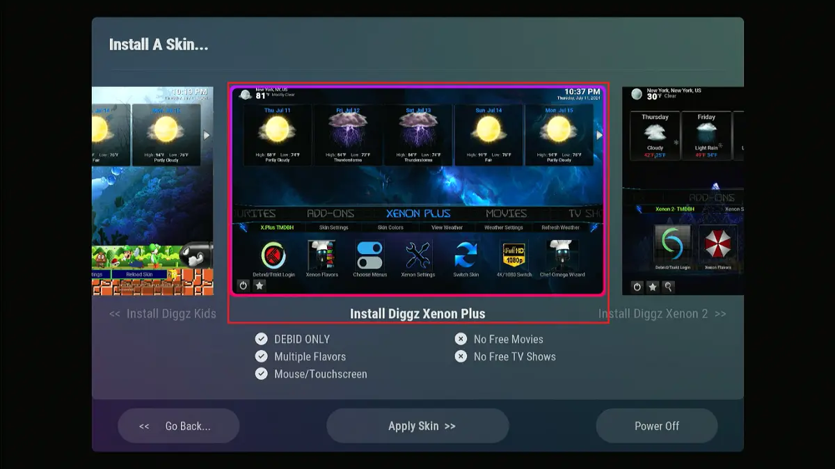 install diggz xenon plus