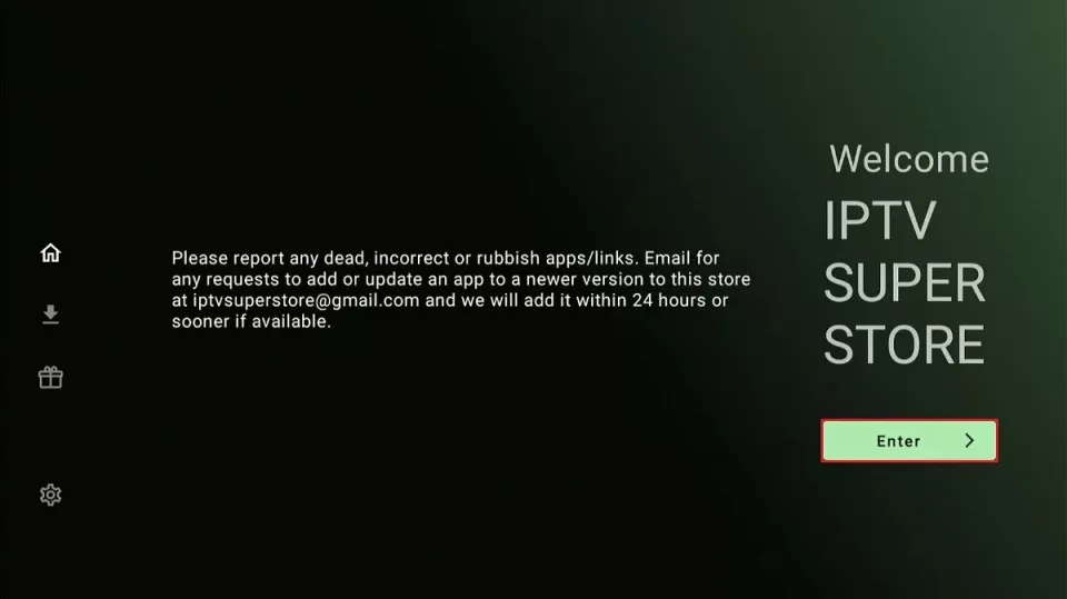 select enter tab