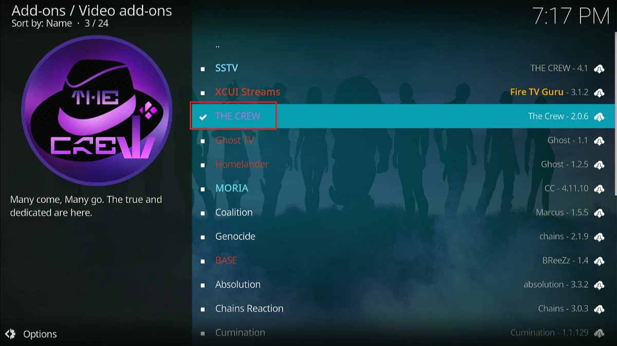 select the crew