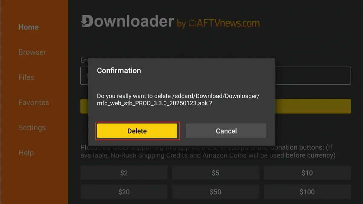 select delete again