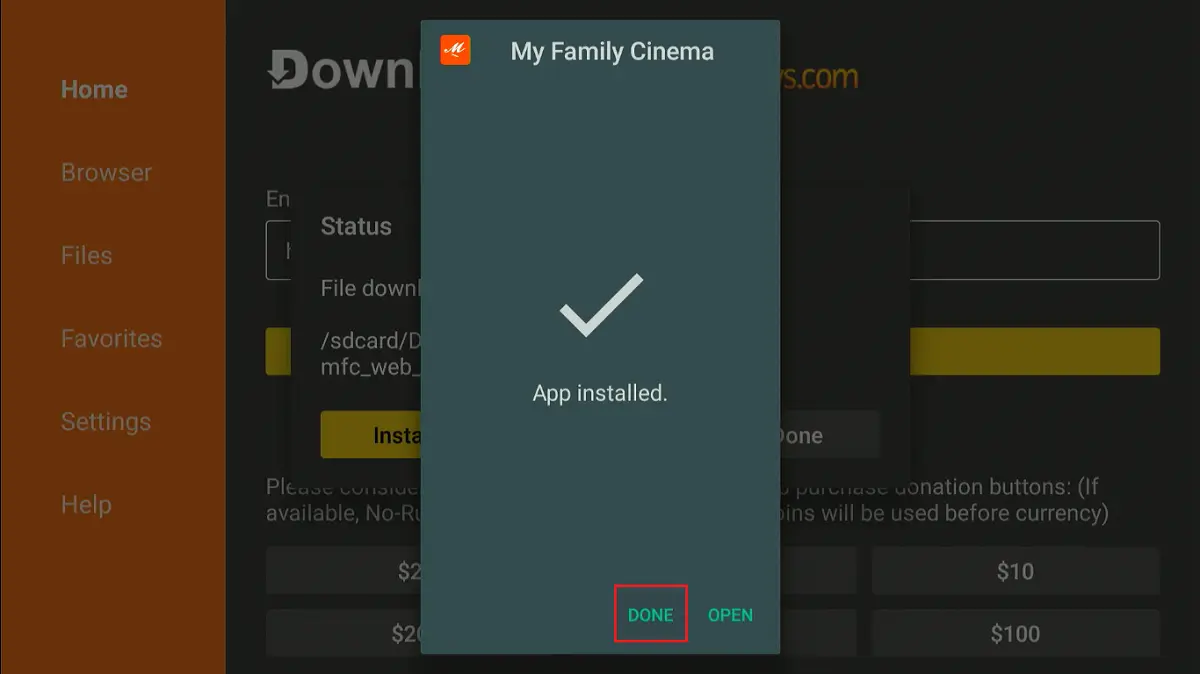 click done