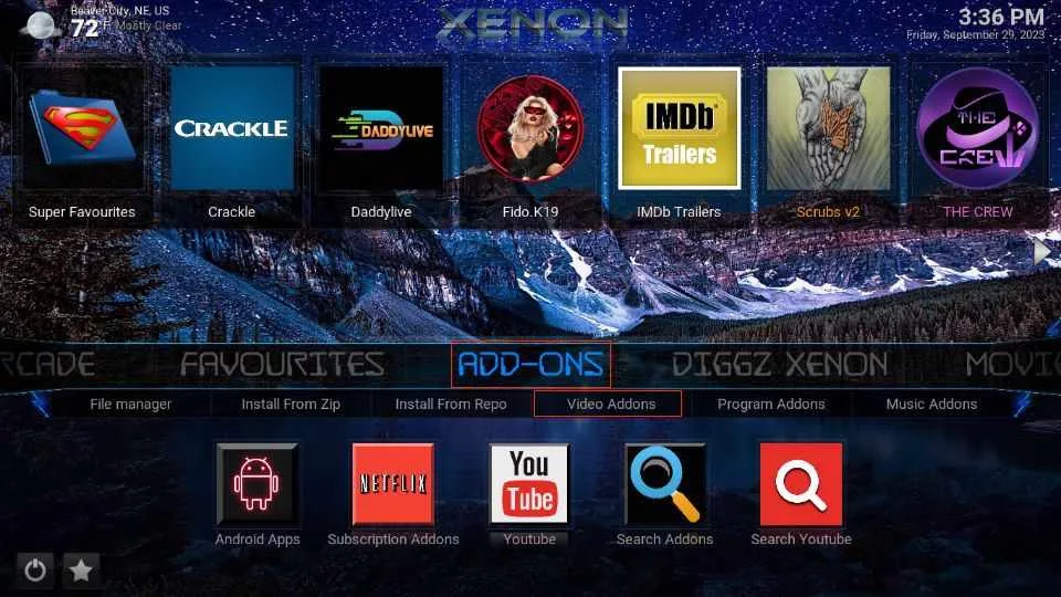 addons-select video addons