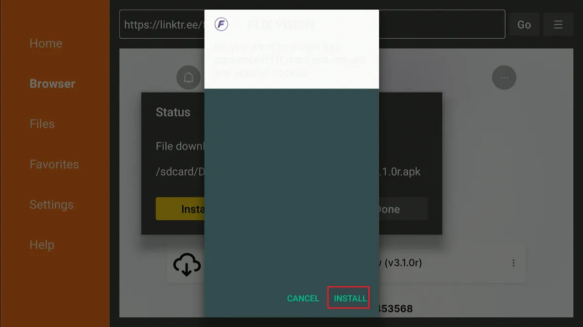 install flixvision 