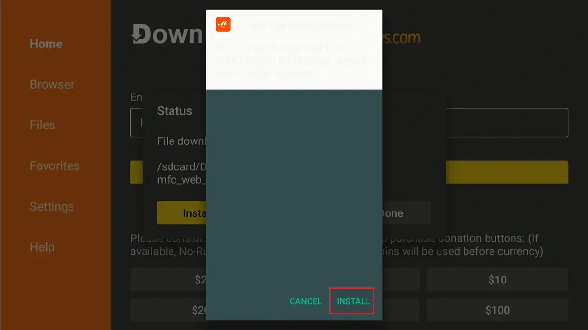 select install