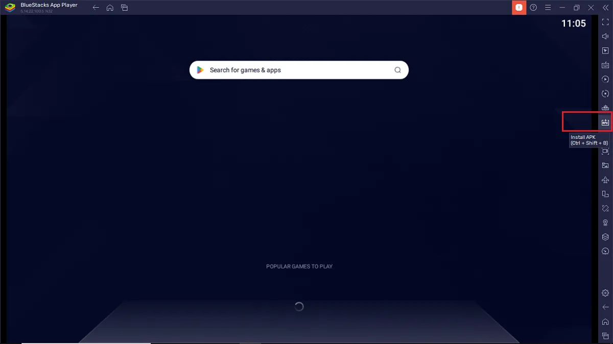 install apk file option