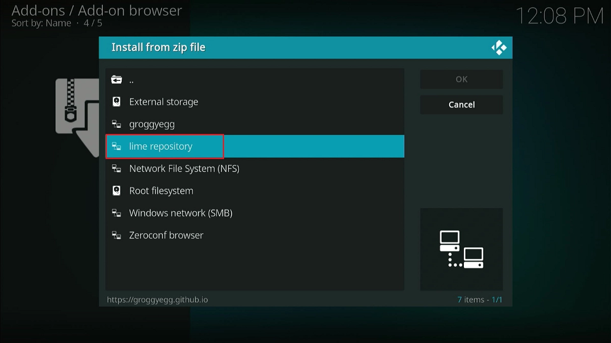 install from zip file - lime repository