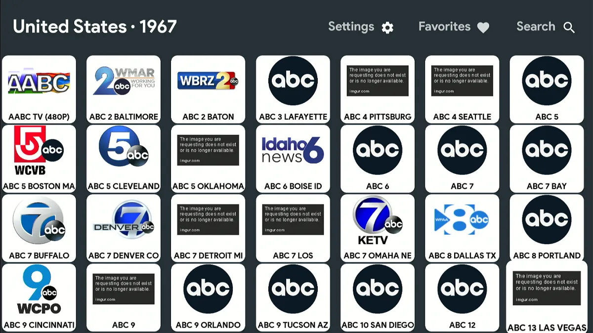 list of channels