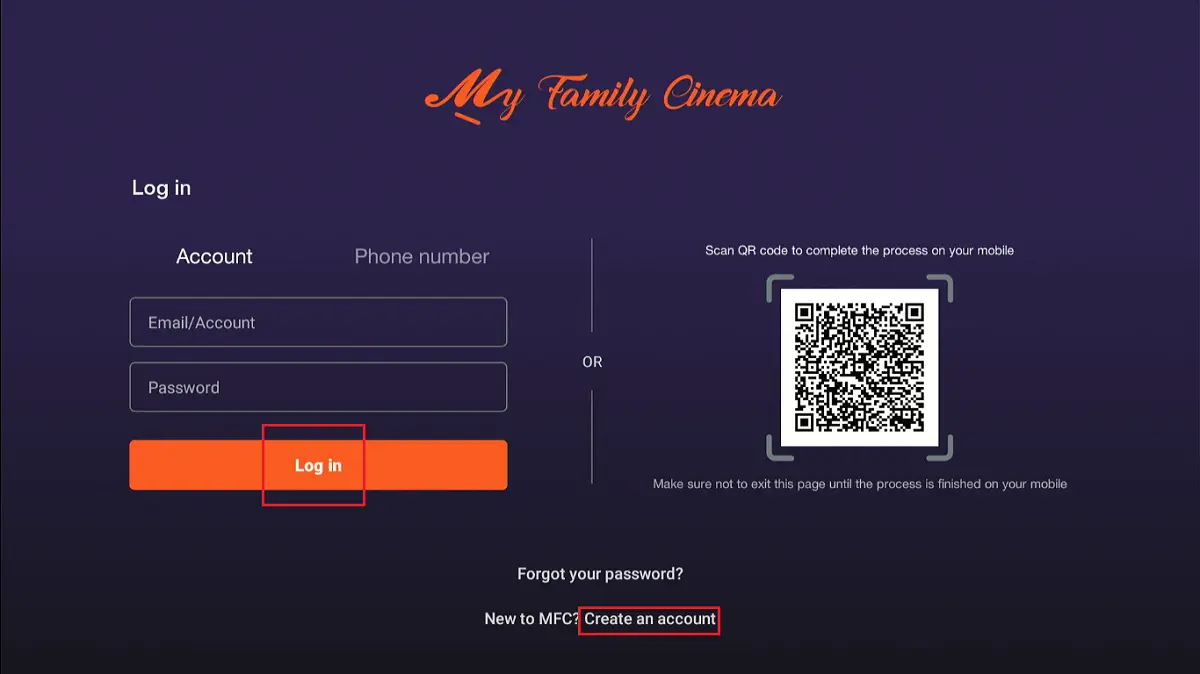 select log in