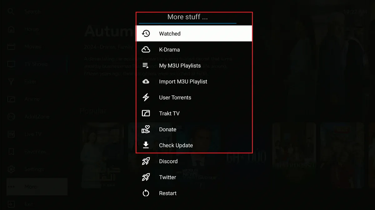select more stuff