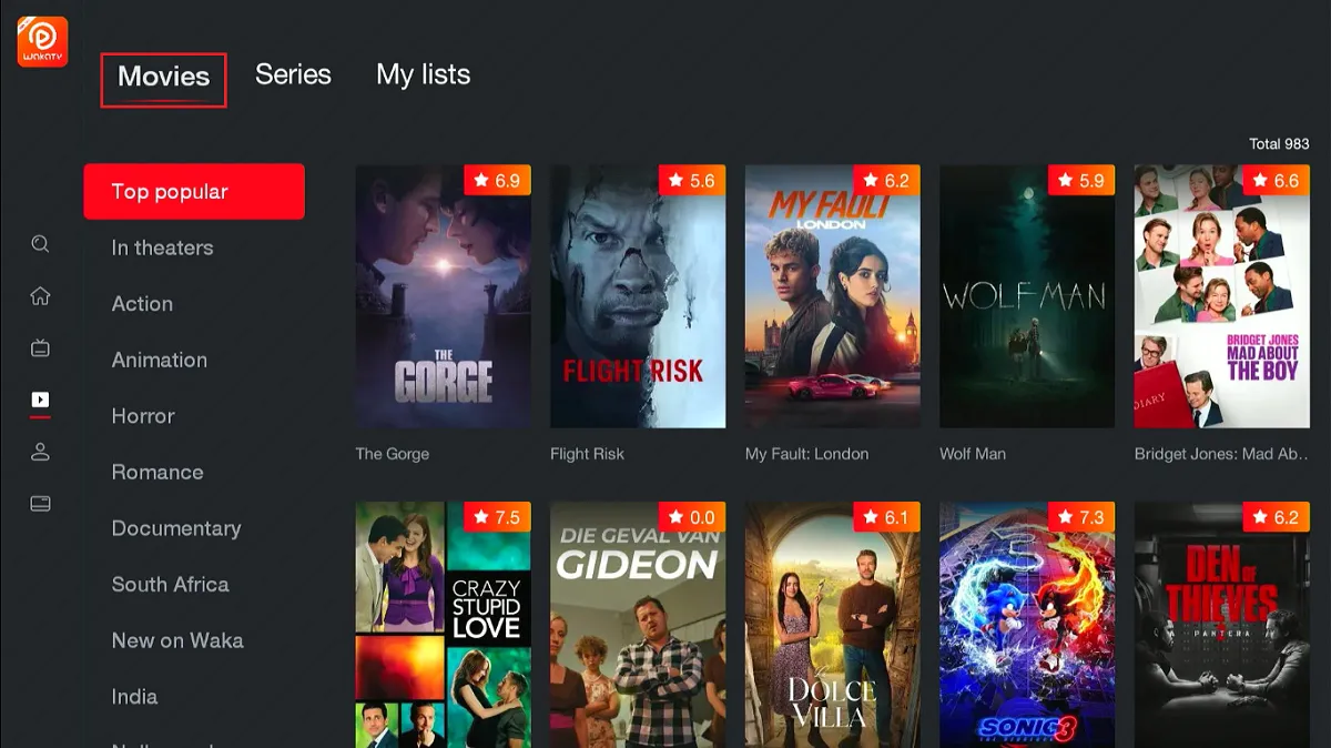 select movies