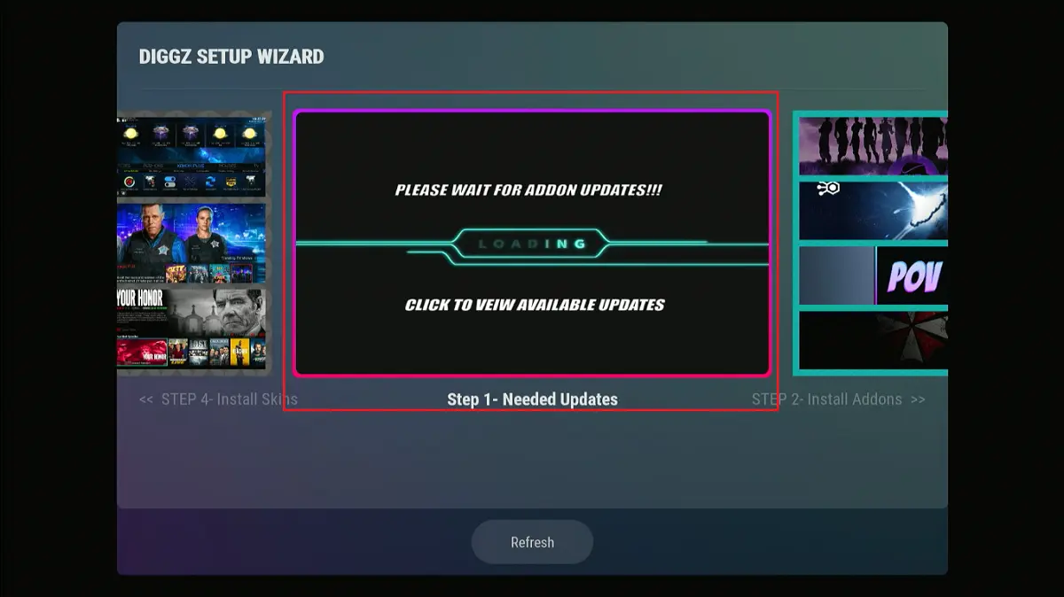 diggz set up wizard