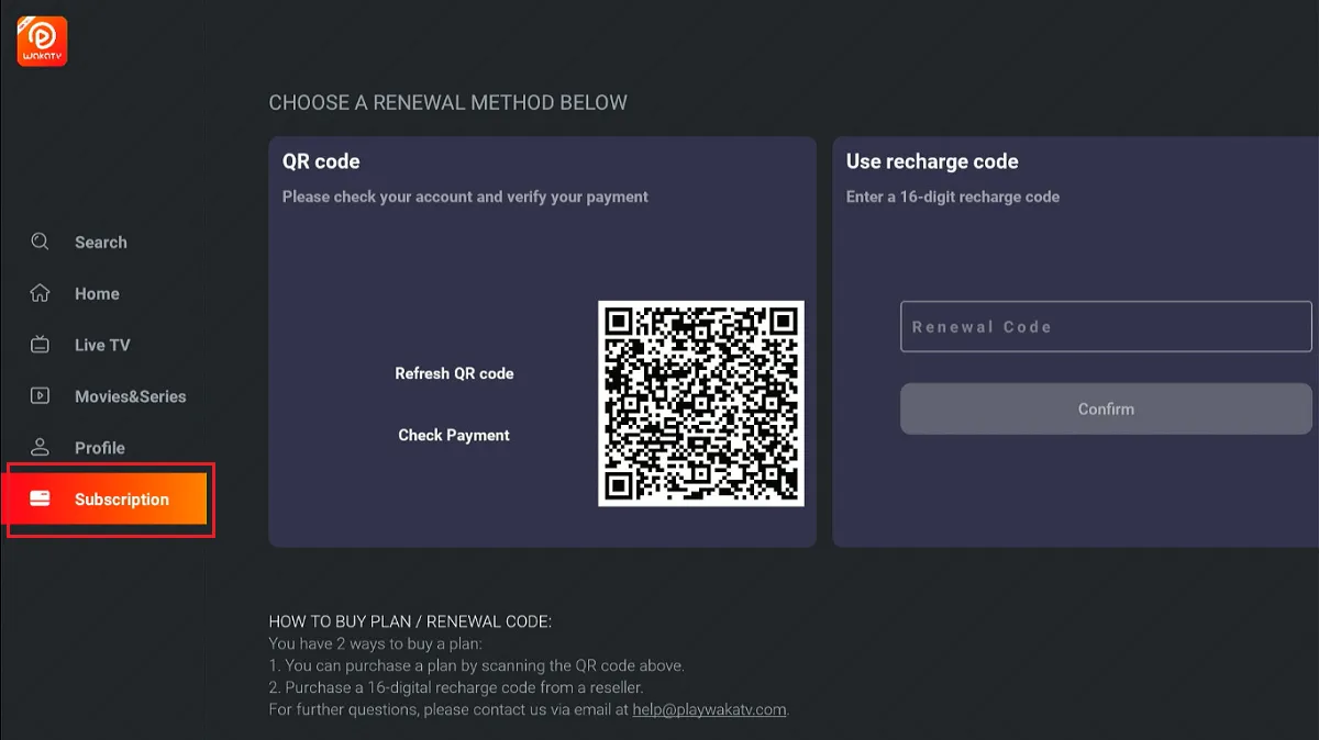 select subscription