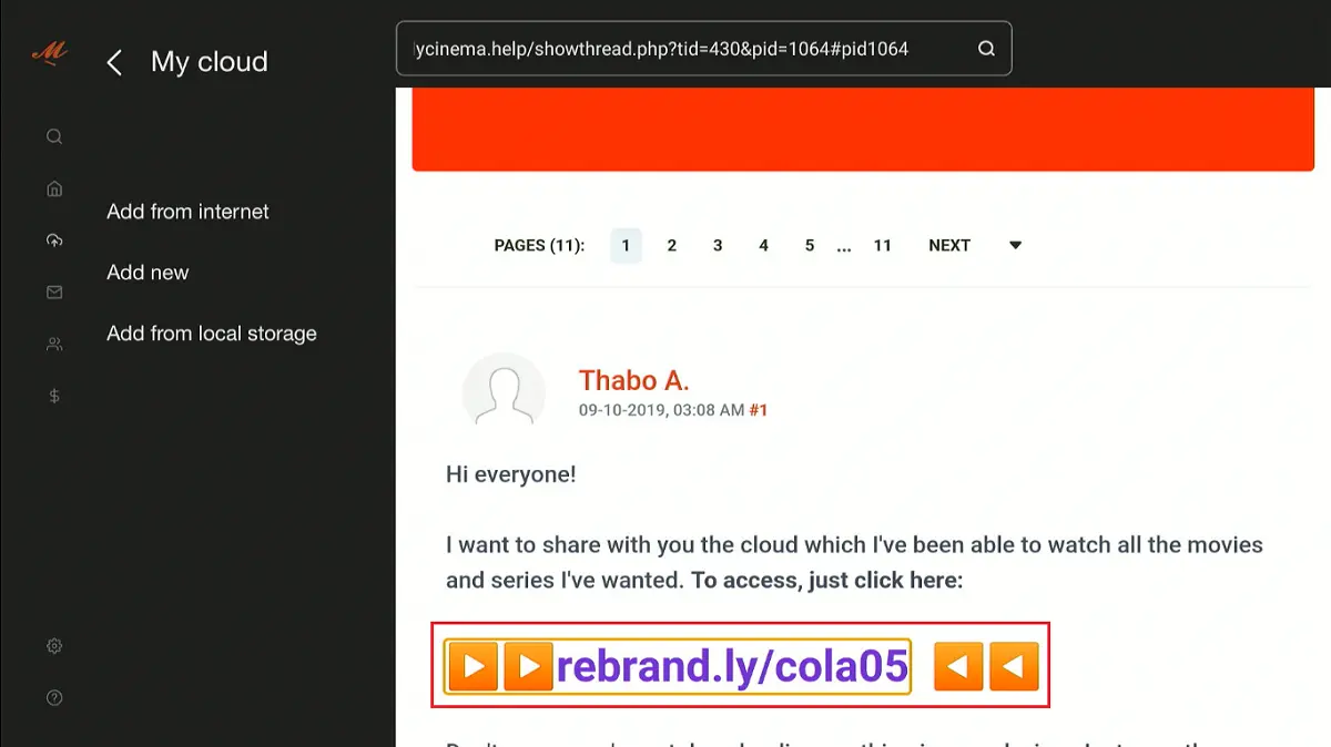 select any links