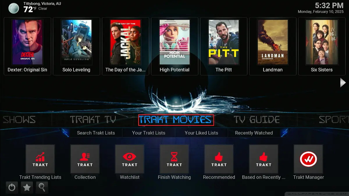 select trakt movies
