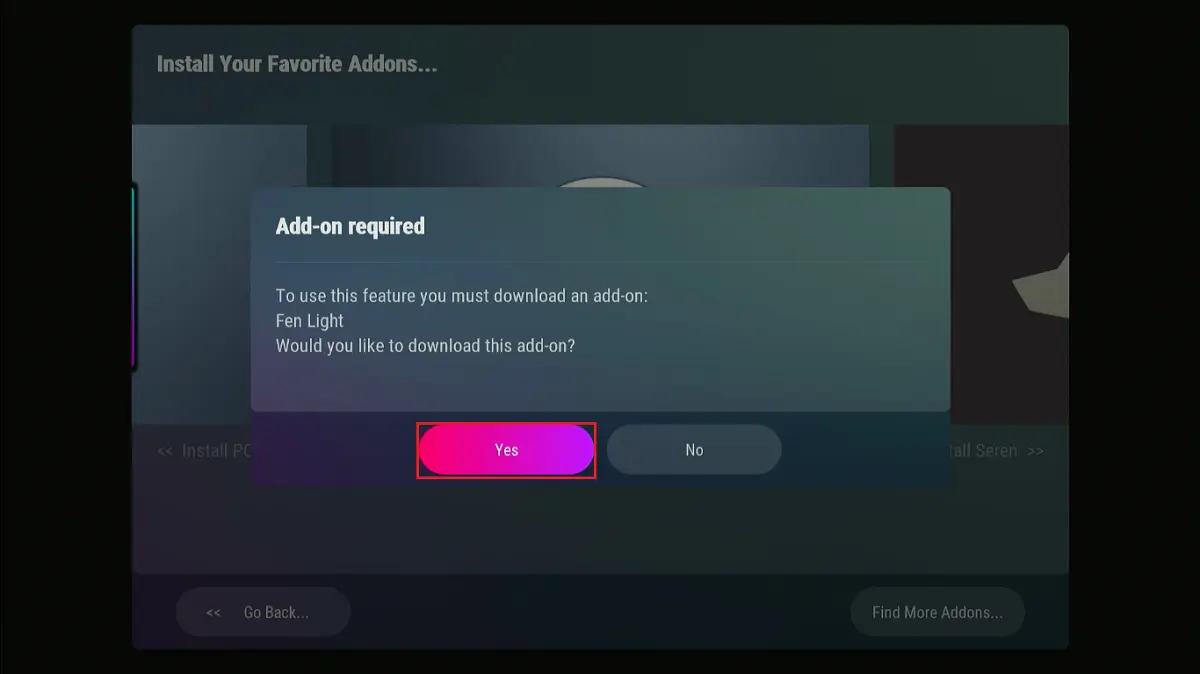 add on required select yes