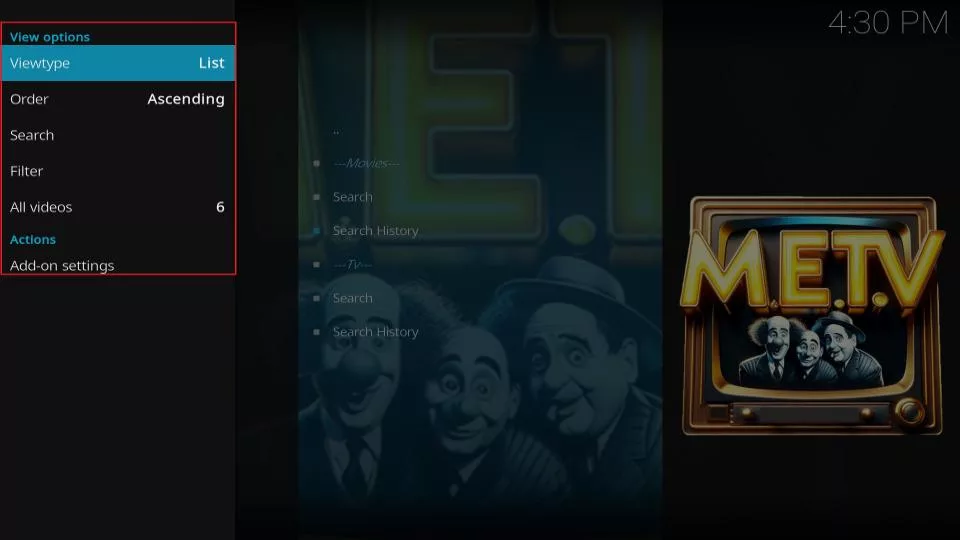 view type view options