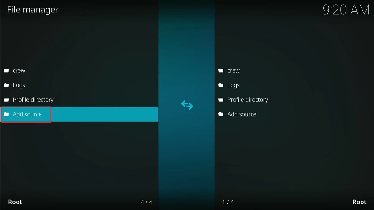 select add source