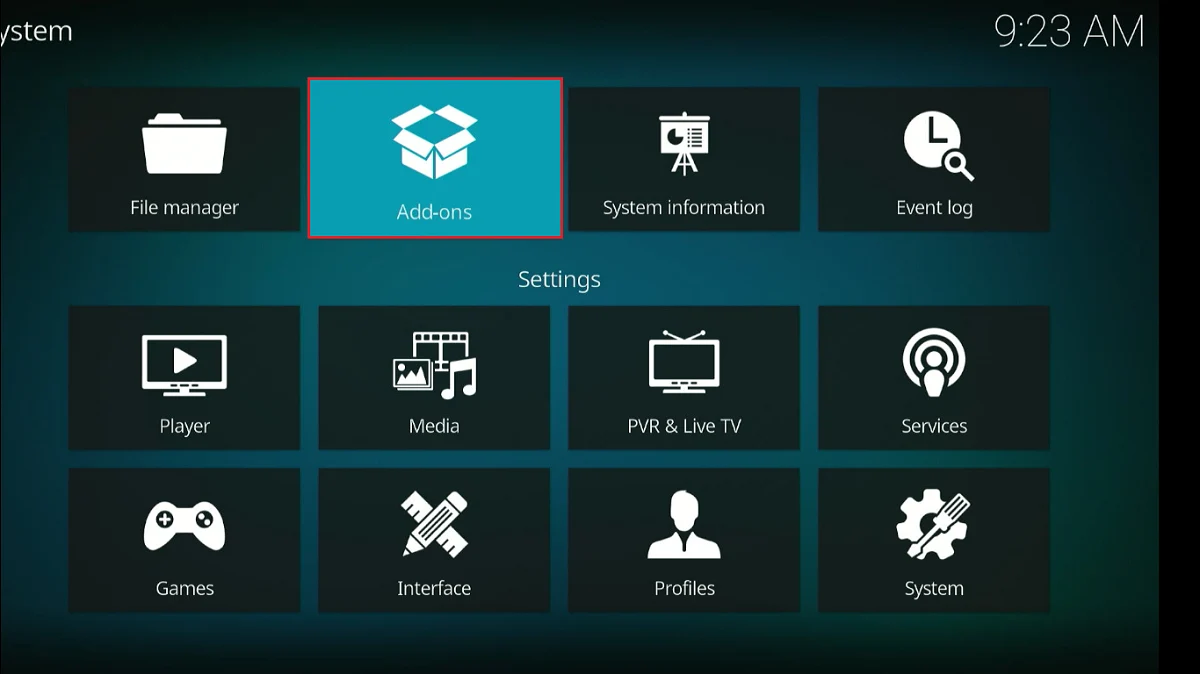 select addons