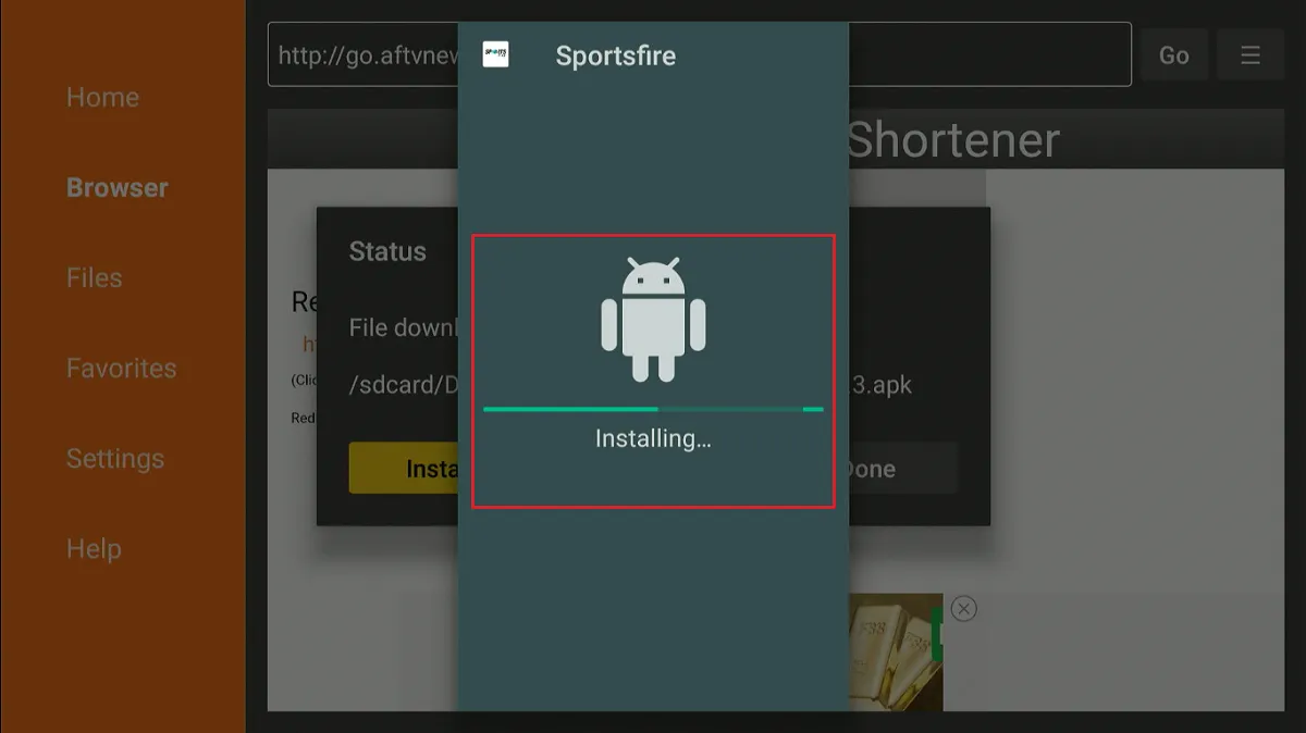 installing sportsfire 