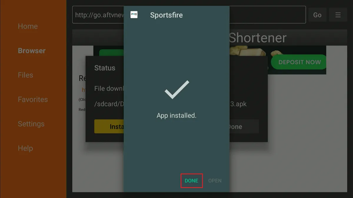 app installed