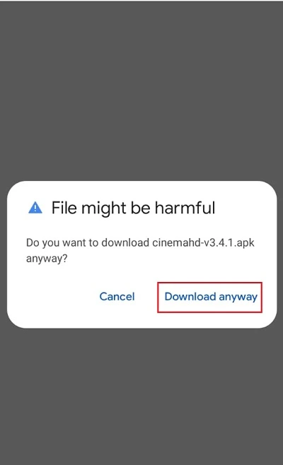 select download anyway