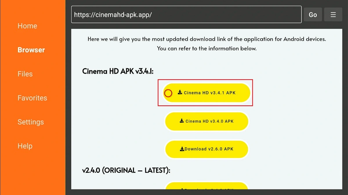 select cinema hd apk