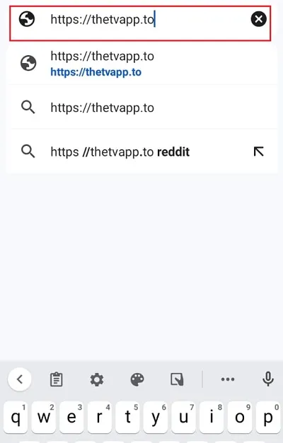 enter the url 