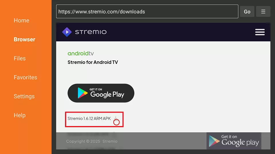 select stremio apk