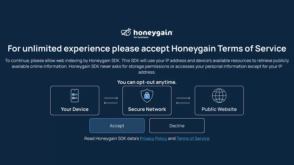 accept terms of service