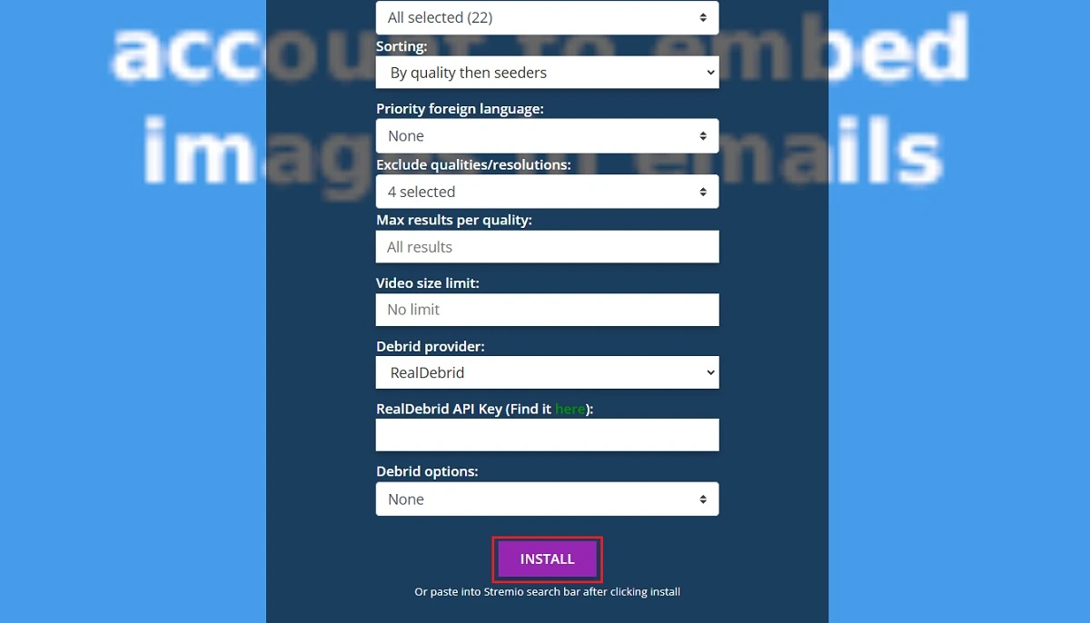 select install