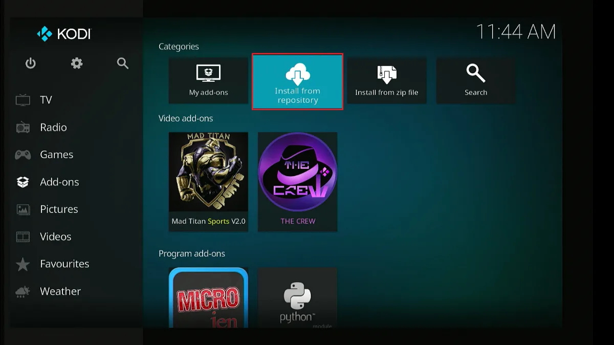 select from repository