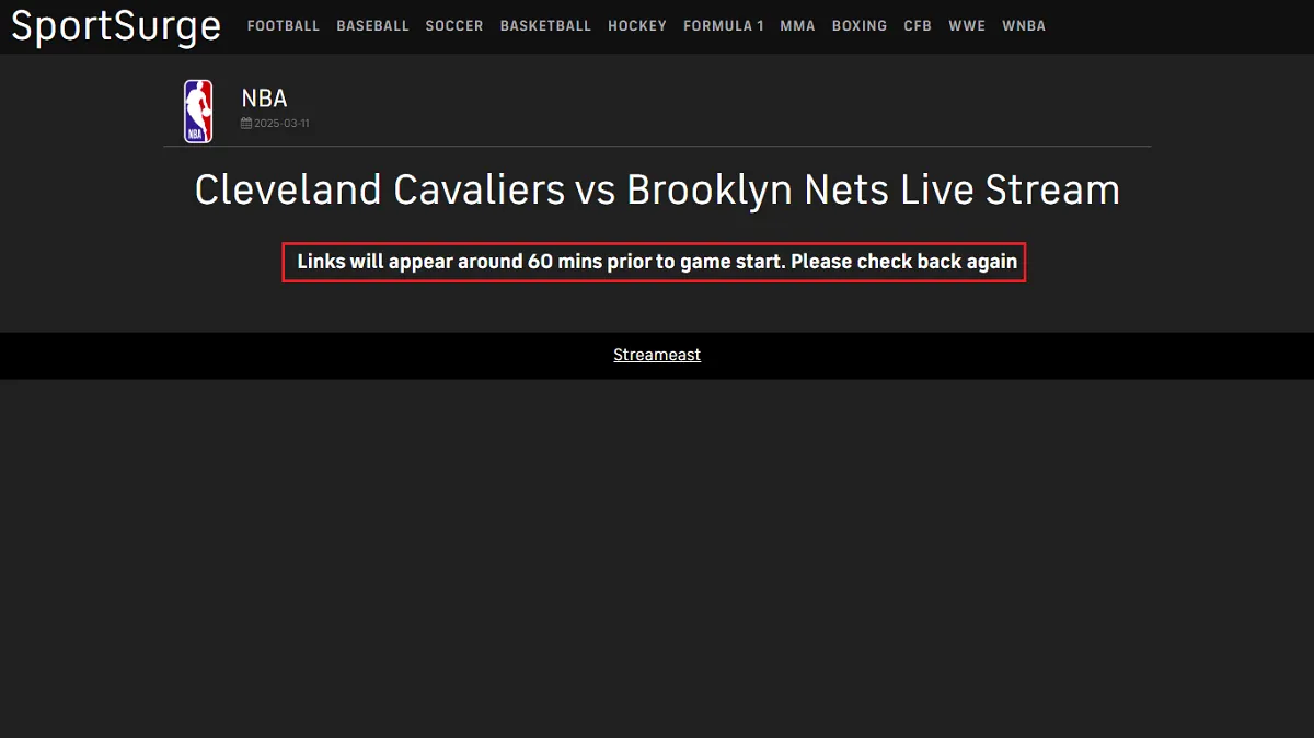 links will appear in 60 minutes