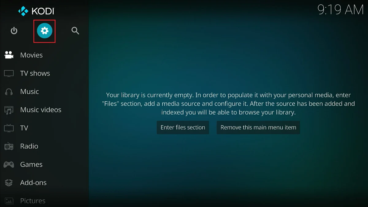 kodi settings