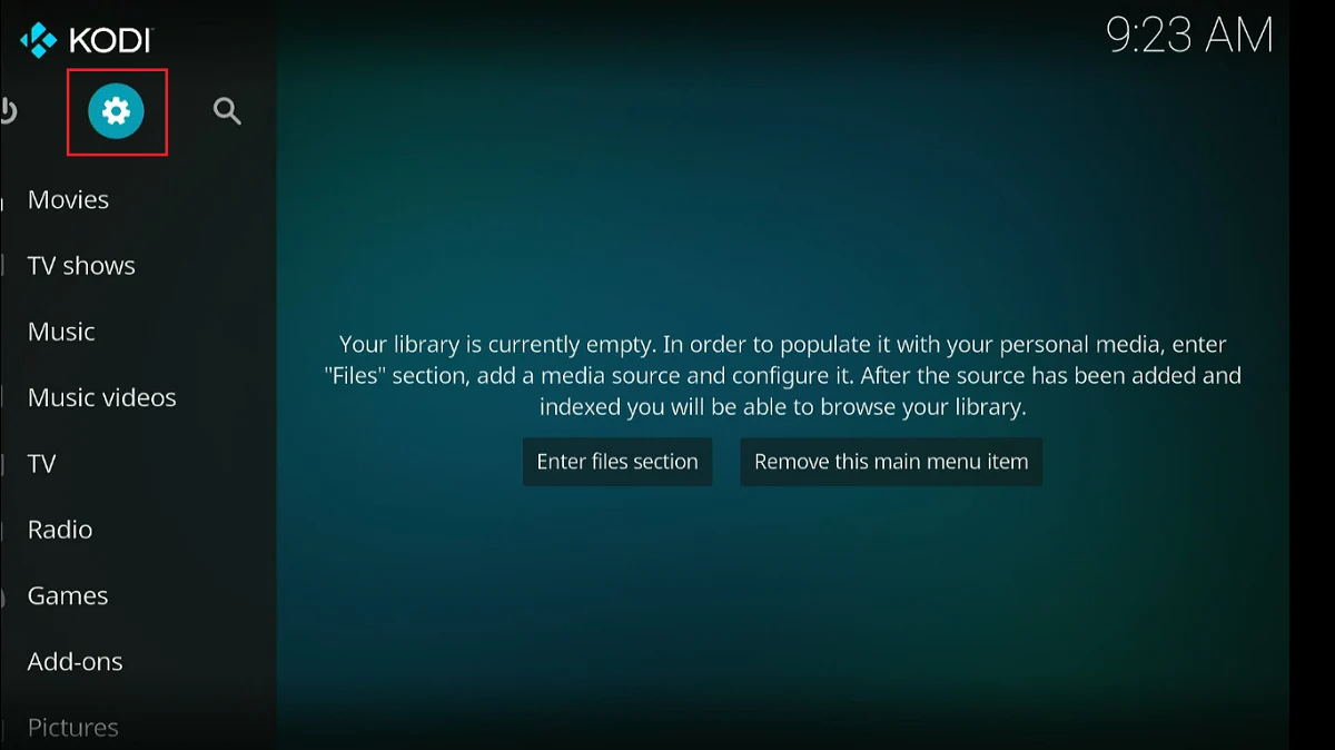 kodi settings