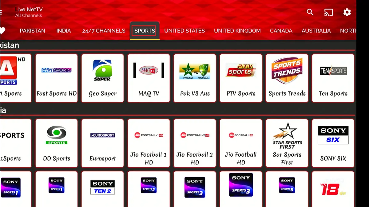 select sports
