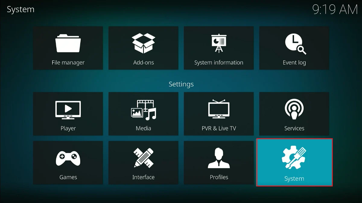 kodi system