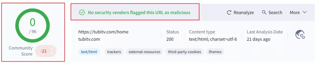 tubi tv virus scan