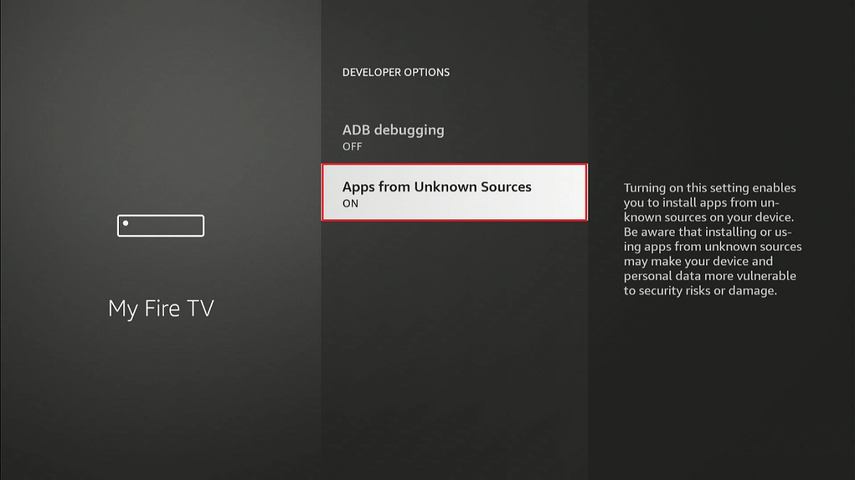 turn on apps from unknown sources