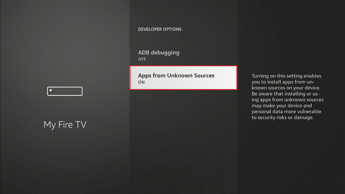 turn on apps from unknown sources