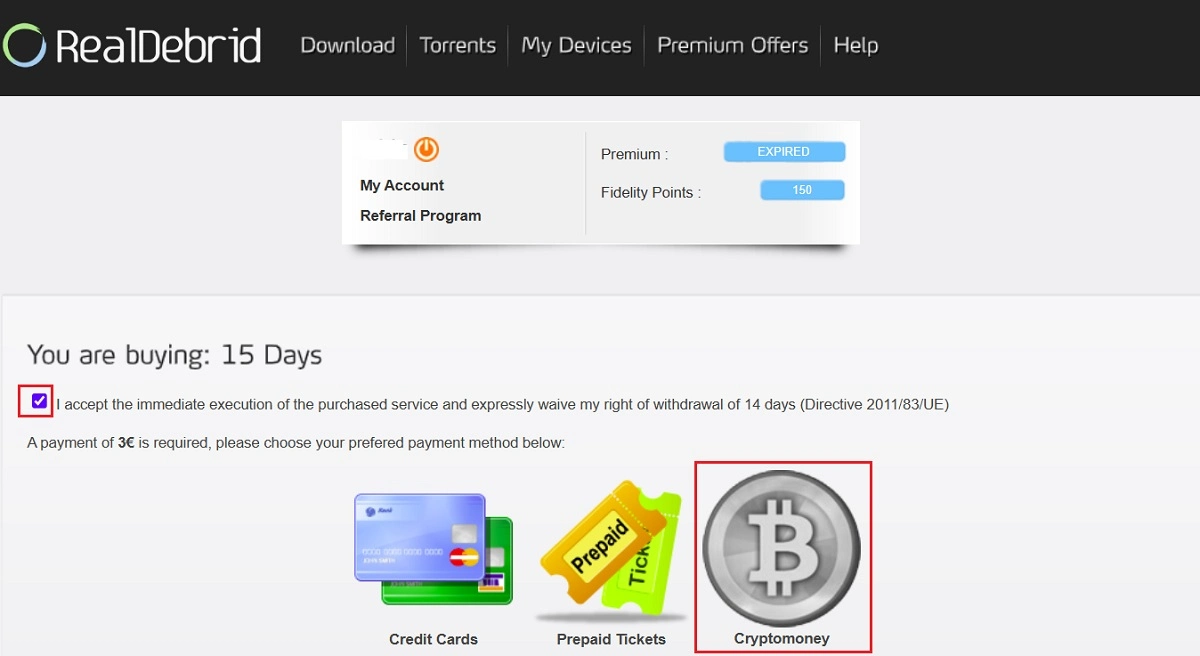 payment option
