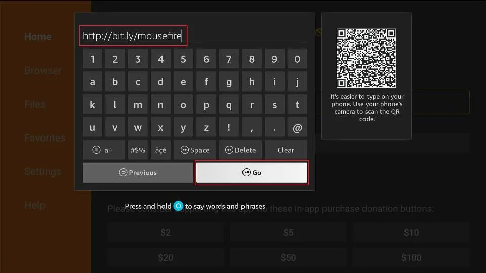 enter mousefire url