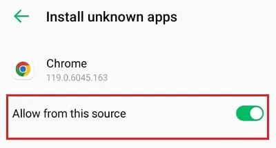 select allow from this source