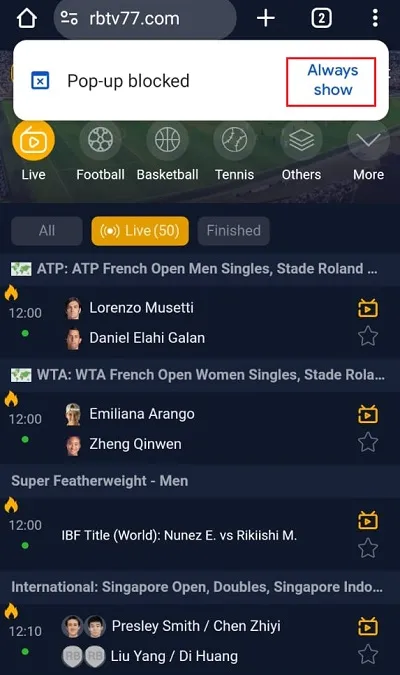 select always show