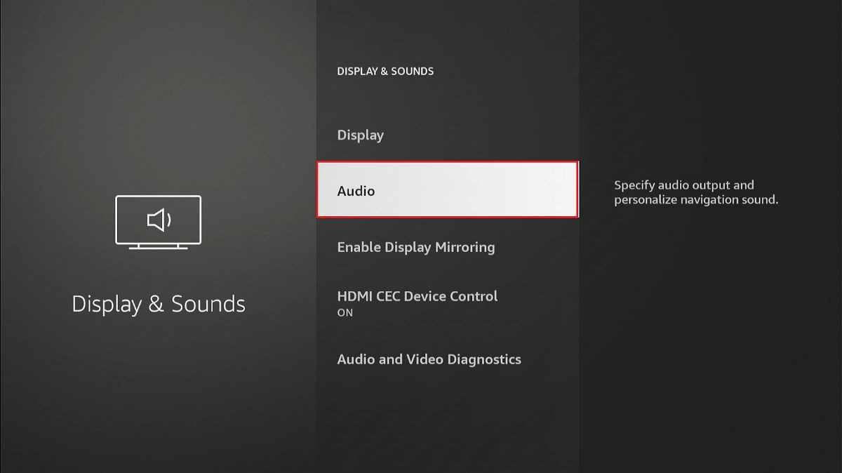 select audio