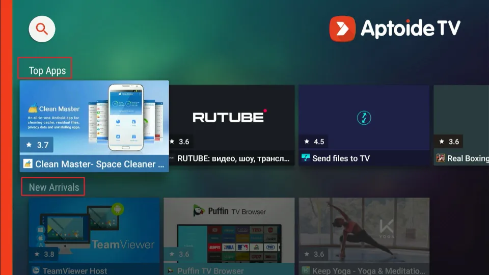 top apps and new arrivals
