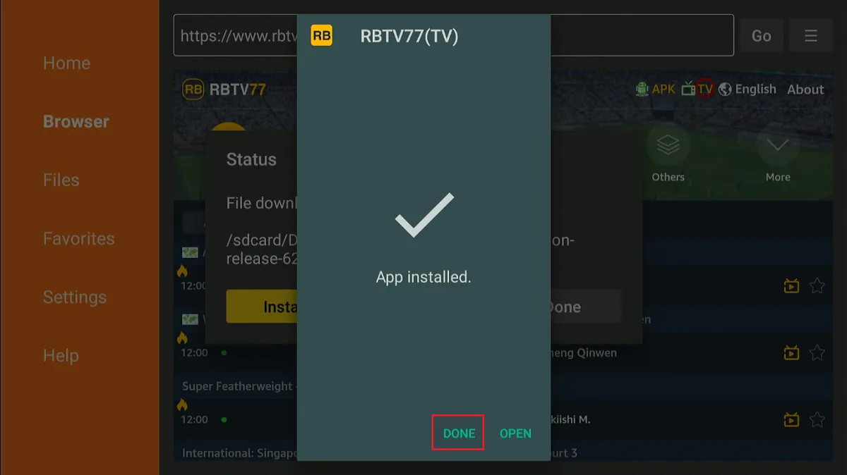 click done