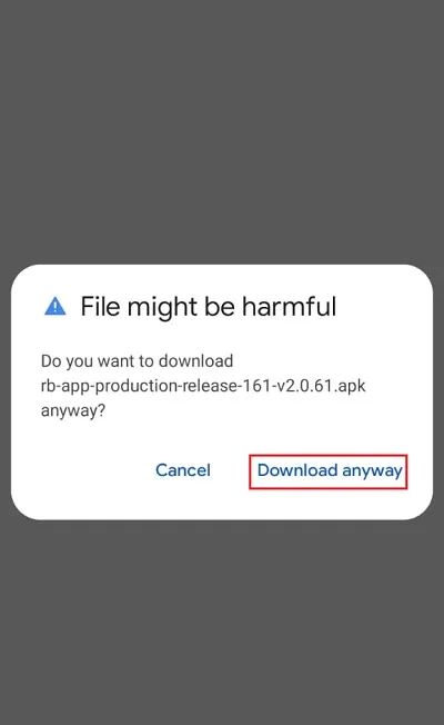 select download anyway