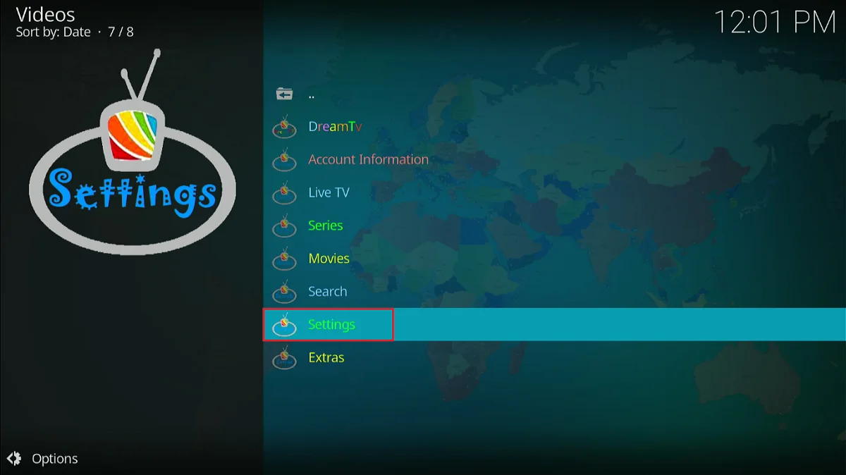 select settings