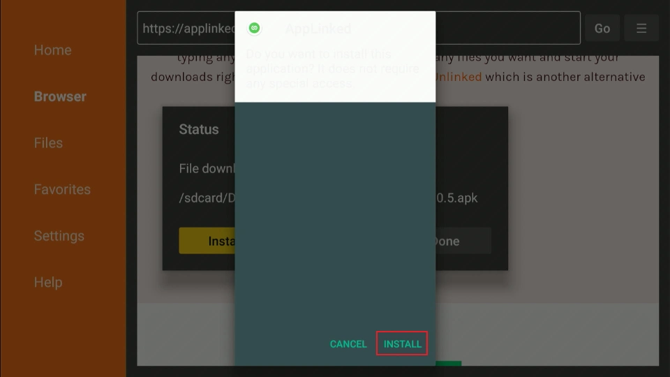 Click Install
